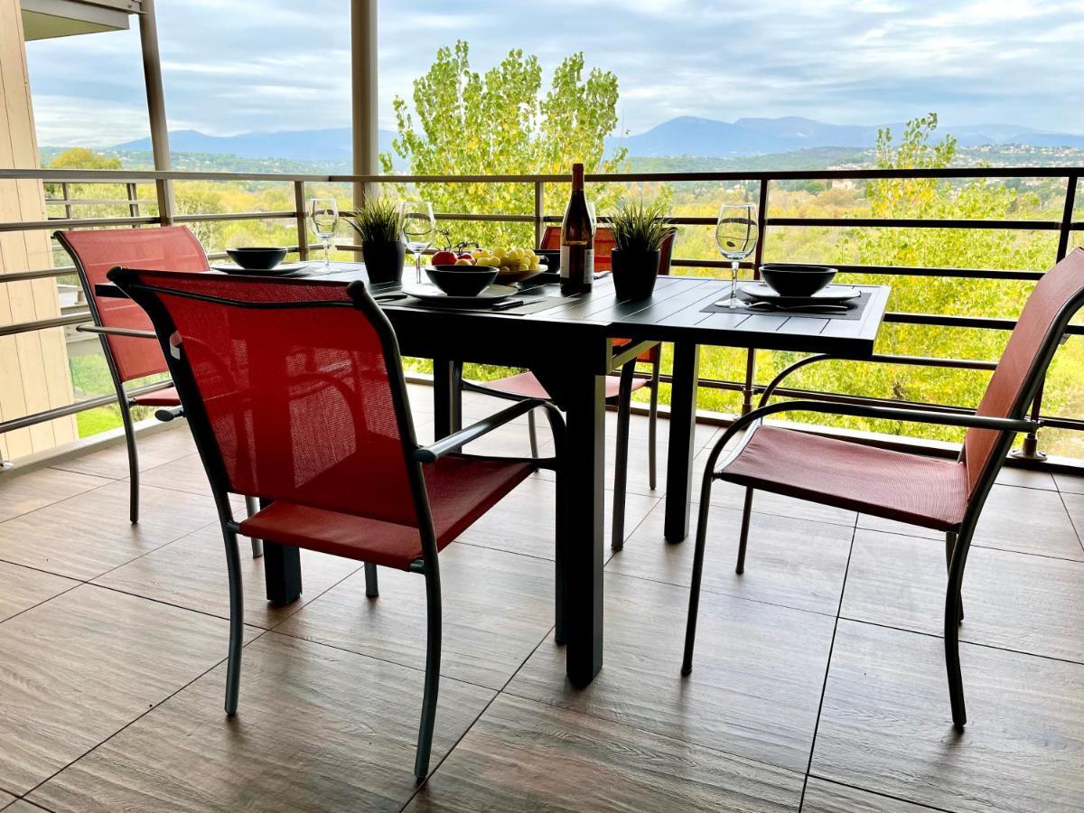 Superbe Appartement, Piscine, Vue Mer Et Montagnes Antibes Exterior foto