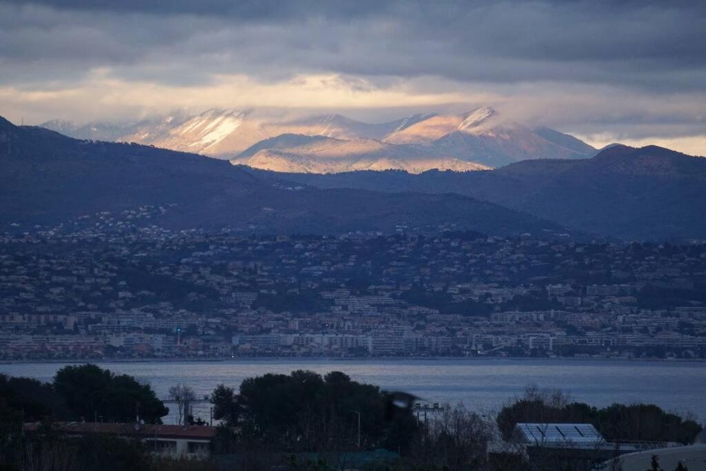Superbe Appartement, Piscine, Vue Mer Et Montagnes Antibes Exterior foto